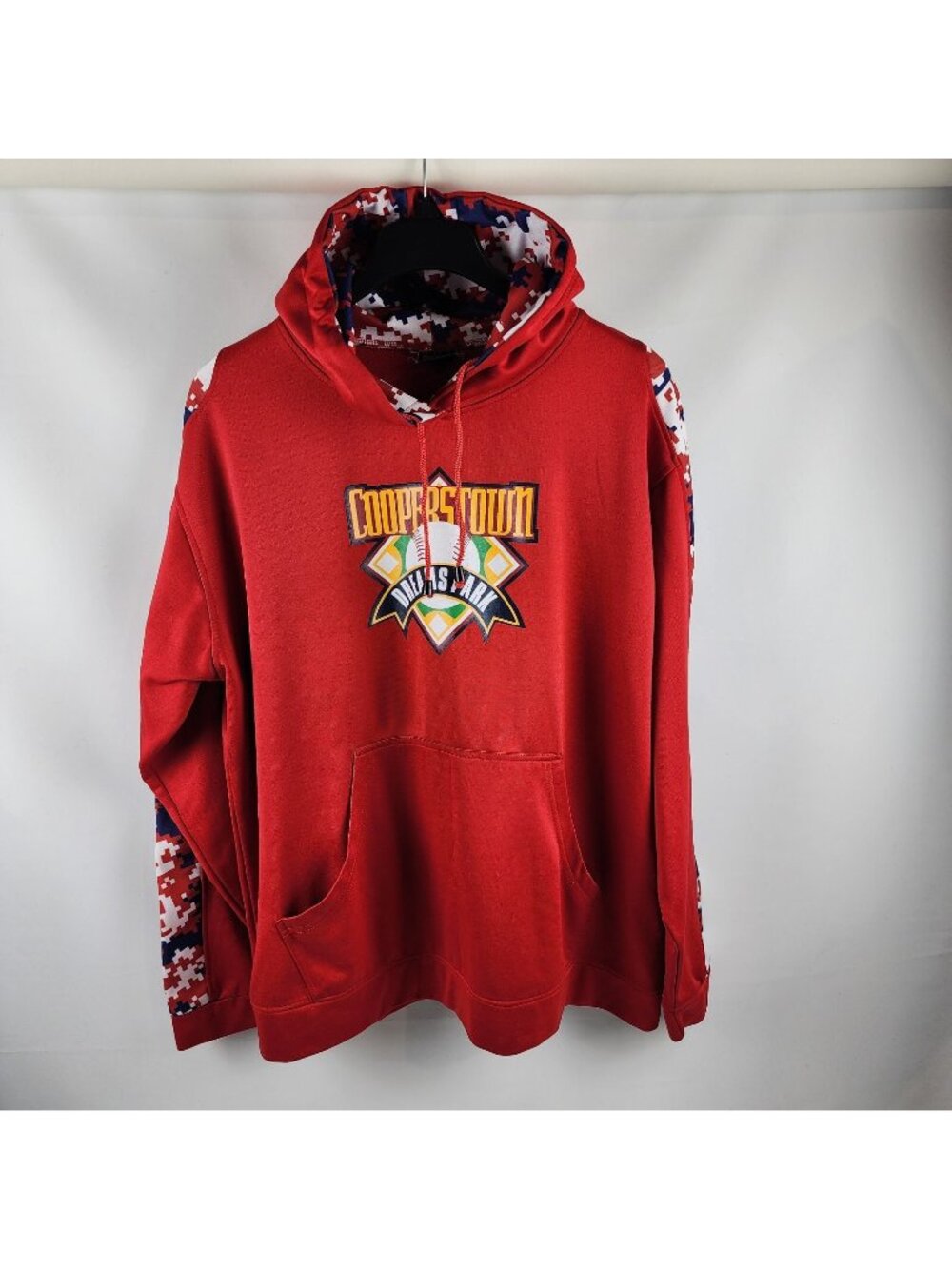 Cooperstown Dreams Park Hoodie Baseball Red Logo Mens 2XL